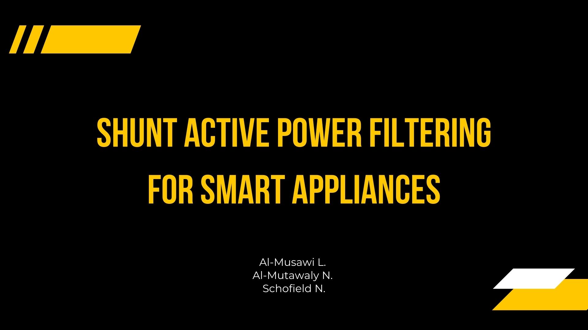 Shunt active power filtering for smart appliances