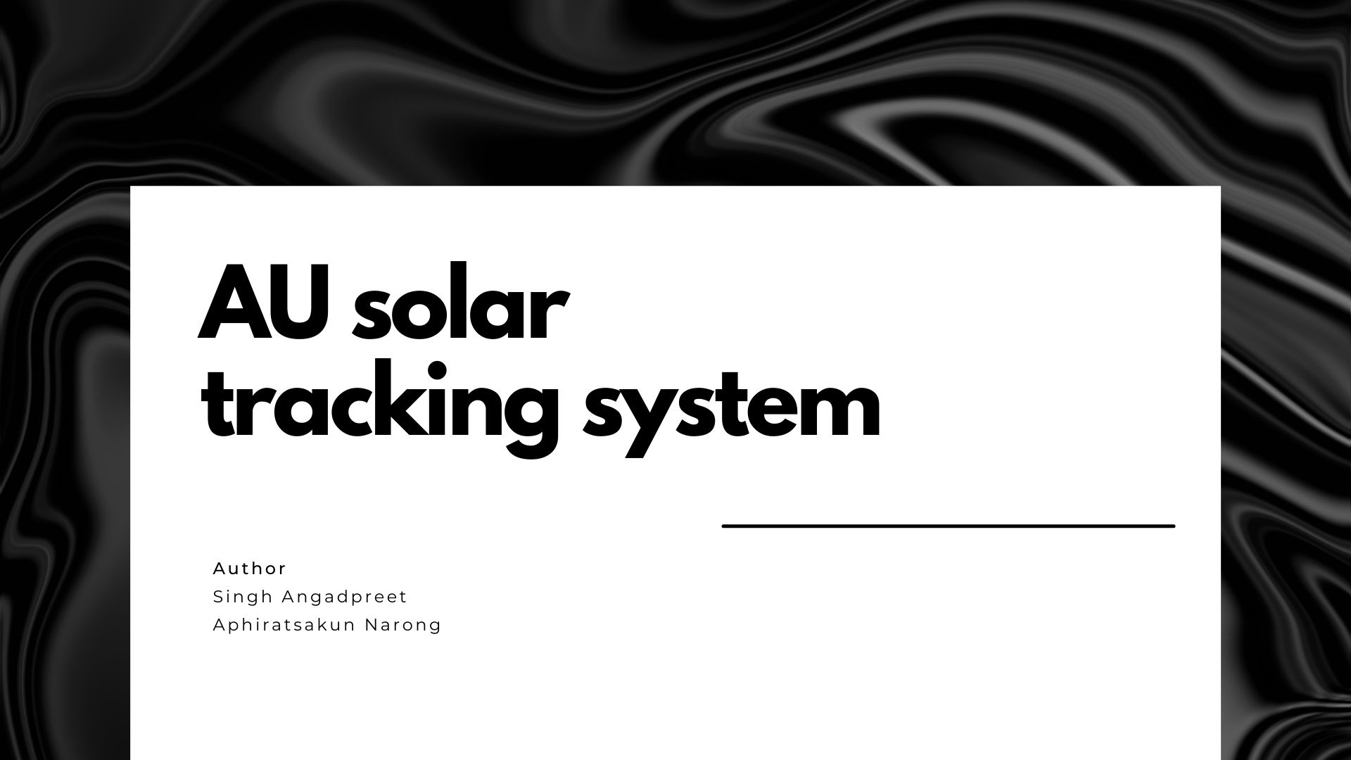 AU solar tracking system